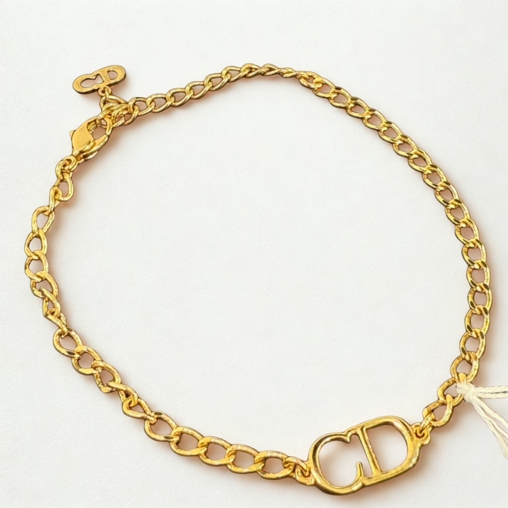 Dior Gold CD Chain Bracelet with CD Logo Clasp